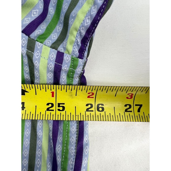 Robert Graham Men's 2XLT Green Purple Stripe Long Sleeve Button Down Shirt - Picture 12 of 13